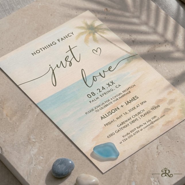 Summer Ocean Blue Beach Elegance Invitation (Creator Uploaded)