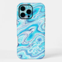 Summer Ocean Blue Colourful Abstract Marble Textur