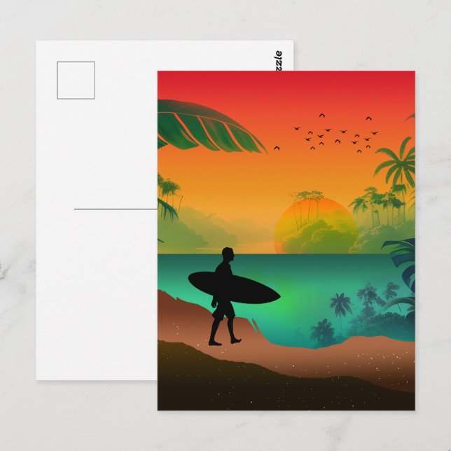 Summer ocean paradise postcard (Front/Back)