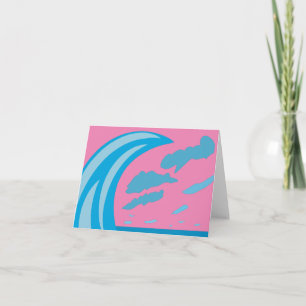 Summer Ocean Wave Clock Card