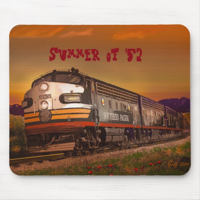 Summer of '52 Southern Pacific F Unit in CA Mouse Pad (Front)