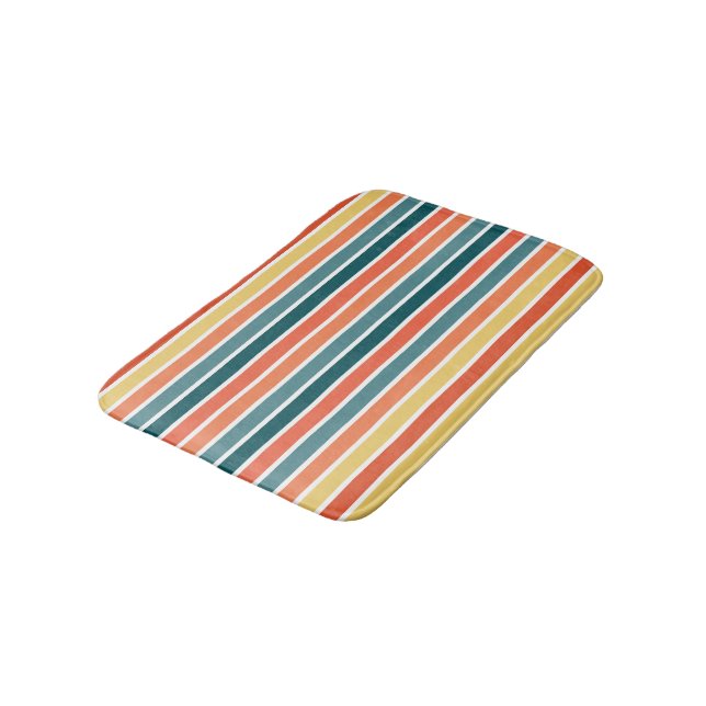 Summer of '77 Stripes Bath Mat (Angled)