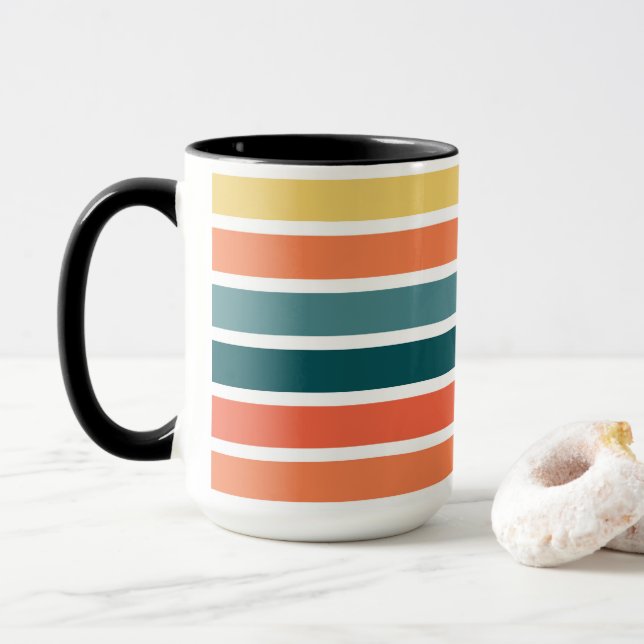 Summer of '77 Stripes Mug (With Donut)