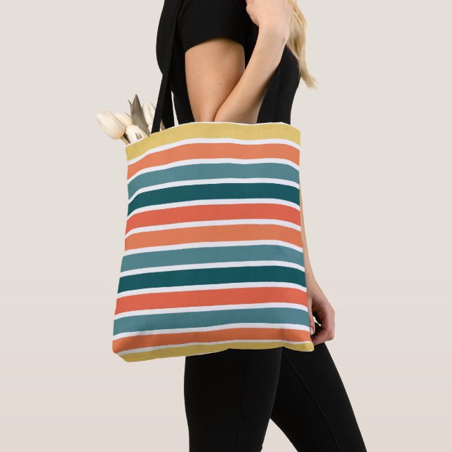 Summer of '77 Stripes Tote Bag (Close Up)