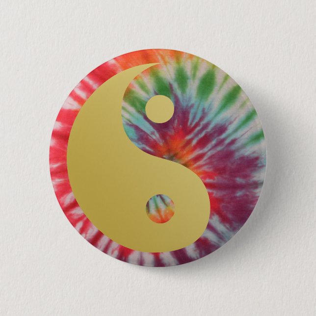 Summer Of Love Yin and Yang 2 Inch Round Button (Front)