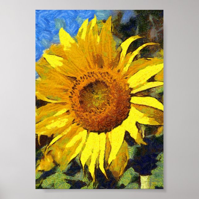 Summer Of Sunflowers Artistic Style Poster (Front)