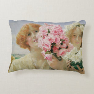 Summer Offering by Sir Lawrence Alma-Tadema Accent Pillow
