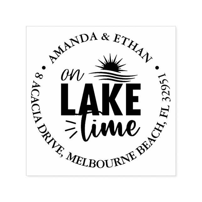 Summer On lake time Self-inking Stamp (Design)