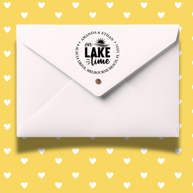 Summer On lake time Self-inking Stamp (Capture the spirit of summer with our "Summer On lake time" self-inking stamp)
