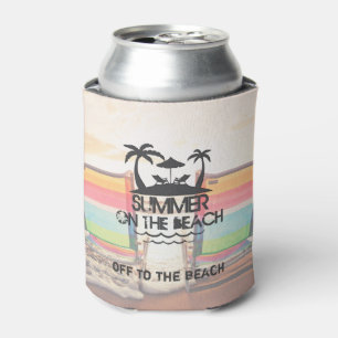 Summer on the Beach Personalized Can Cooler