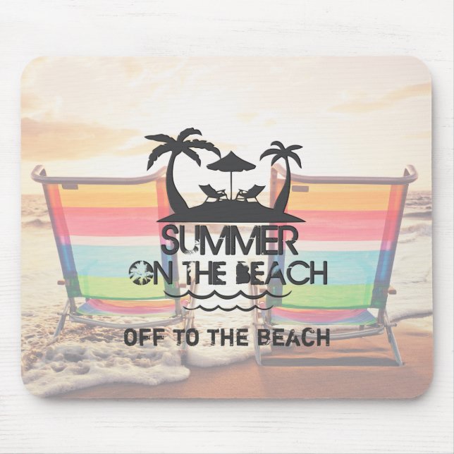 Summer on the  Beach | Personalized Mouse Pad (Front)