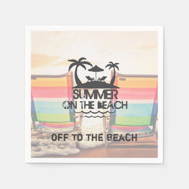Summer on the  Beach | Personalized Napkin (Front)