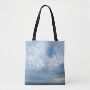 Summer on the beach with sunset sky. Copy space. M Tote Bag