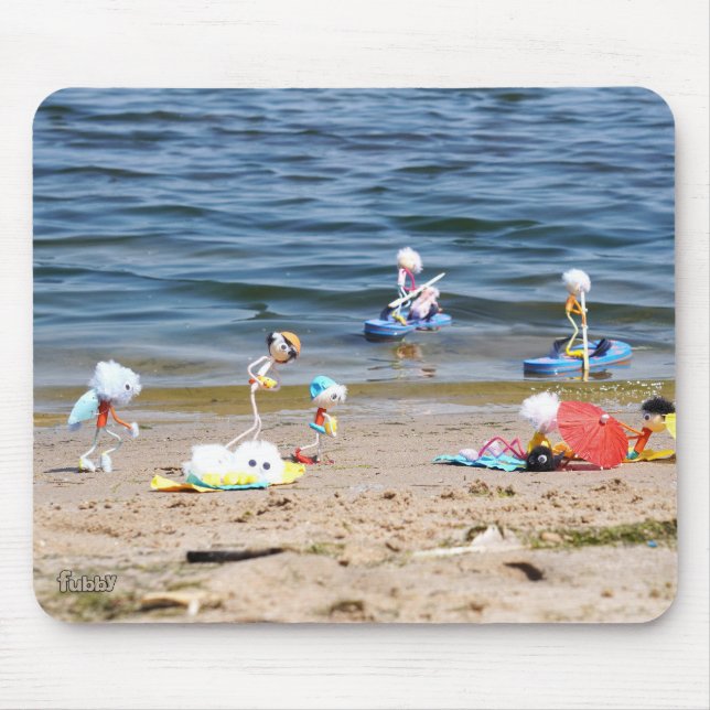Summer on the beach with the Fubby's Mouse Pad (Front)