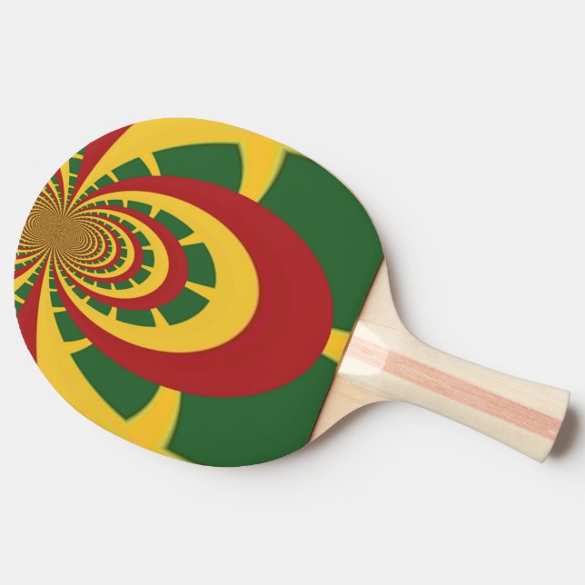 Summer one Love colours red gold green  Ping Pong Paddle (Back Side)