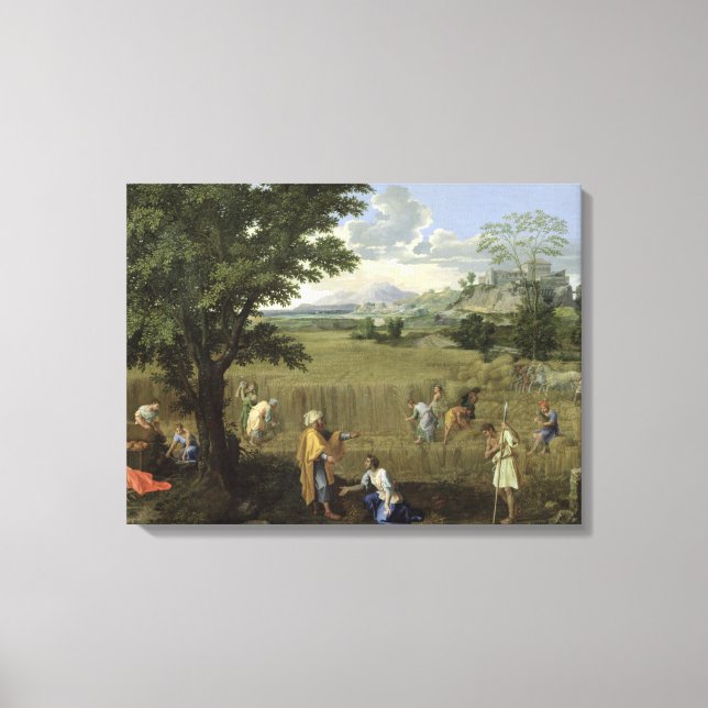 Summer, or Ruth and Boaz, 1660-64 Canvas Print (Front)