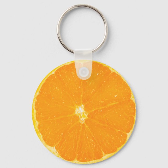 Summer Orange Citrus Fruit Slice Keychain (Front)