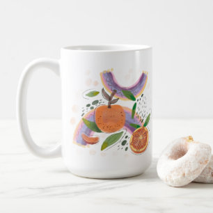 summer orange fruit geometric   coffee mug