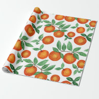 Summer Oranges Citrus Watercolor Fruit Pattern