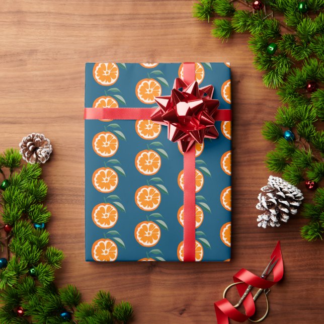 Summer Oranges Citrus  Wrapping Paper (Holiday Gift)