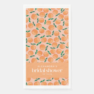 Summer Oranges Fruit Pink Bridal Shower Custom  Napkin