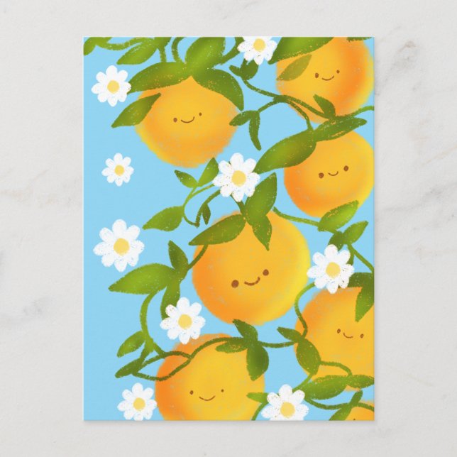 Summer Oranges Tree Garden Postcard (Front)