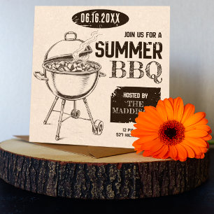 Summer Outdoor BBQ Invitation