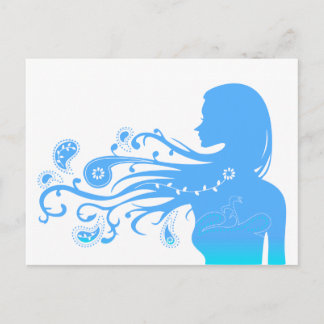 summer paisley postcard