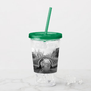 Summer Palace Bridge B&W Acrylic Tumbler