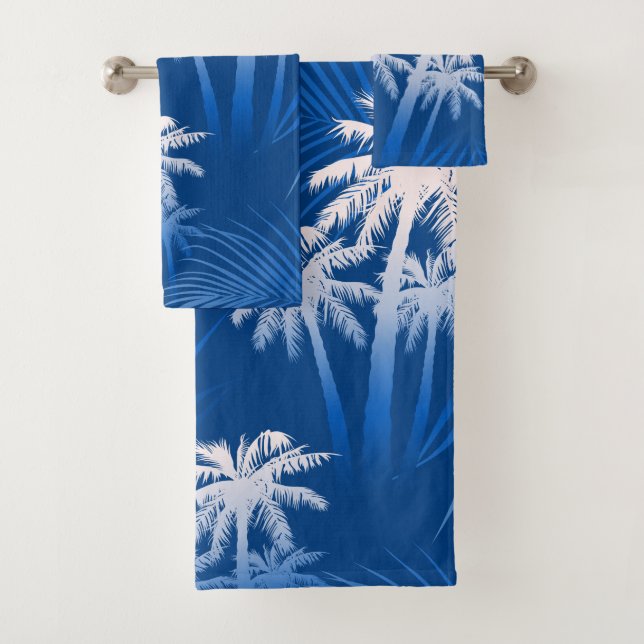 Summer palm trees bath towel set (Insitu)