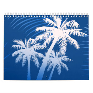 Summer palm trees calendar