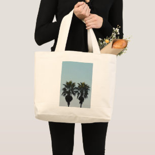 Summer Palm Trees Large Tote Bag