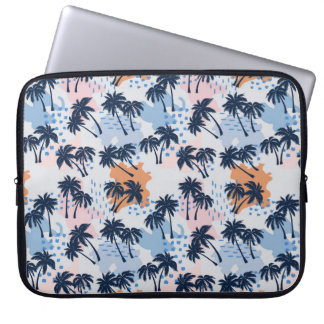 Summer palm trees seamless pattern,coconut palm tr laptop sleeve