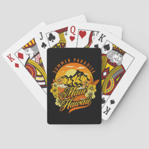 Summer Paradise, Maui Hawaii Playing Cards