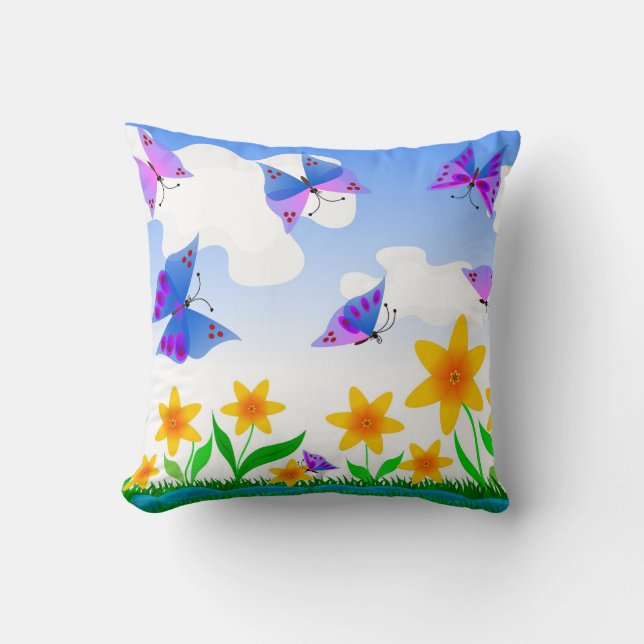 Summer paradise throw pillow (Front)