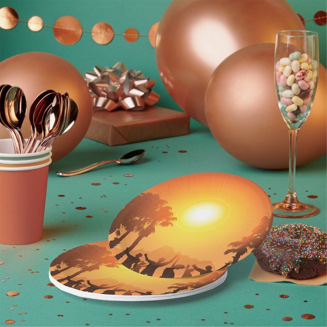 Summer Party Dancing Paper Plates (Creator Uploaded)