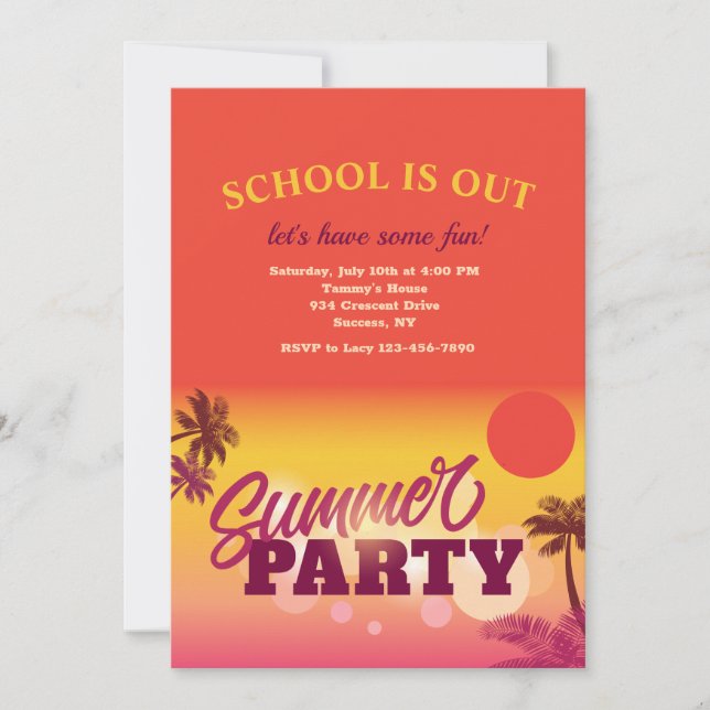 Summer Party Invitation (Front)
