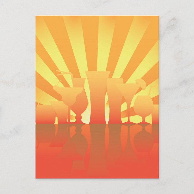 Summer Party Invitation design Postcard (Front)