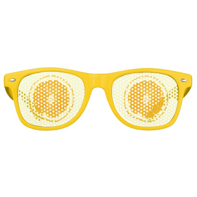 Summer Party Orange Citrus Fruit Slice Retro Sunglasses (Front)