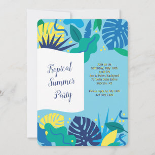 Summer Party Tropical Invitation