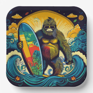 Summer Party with Bigfoot Paper Plate