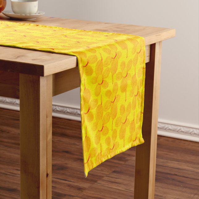 Summer Pastel Chalk Floral Table Runner (In Situ)