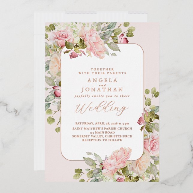 Summer Pastel Florals Wedding (Envelope)