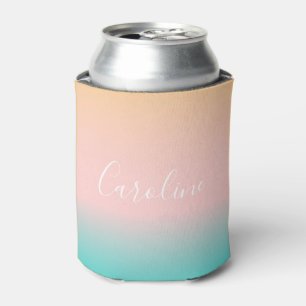 Summer Pastel Gradient   Personalized Script Name  Can Cooler