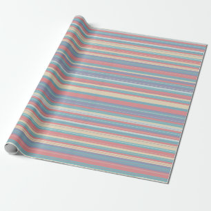 Summer Pastel Striped Wrapping Paper