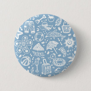 Summer pattern 2 inch round button