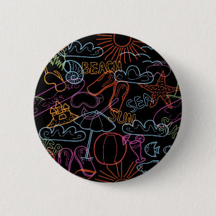 Summer pattern 2 inch round button