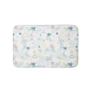 Summer pattern bath mat