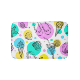 Summer pattern bath mat