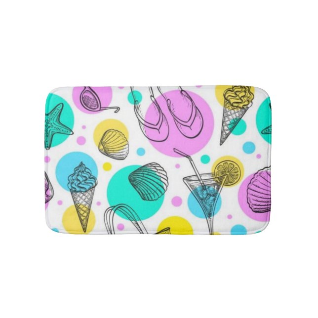 Summer pattern bath mat (Front)